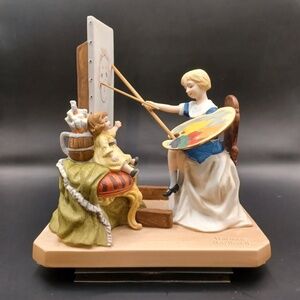 "The Artist's Daughter" by Norman Rockwell Porcelain Figurine